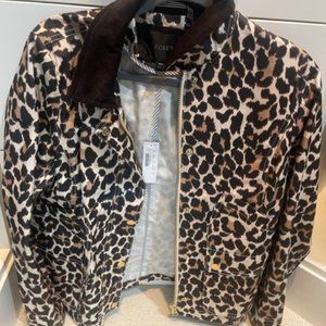 Leopard Print JCrew Rain Jacket